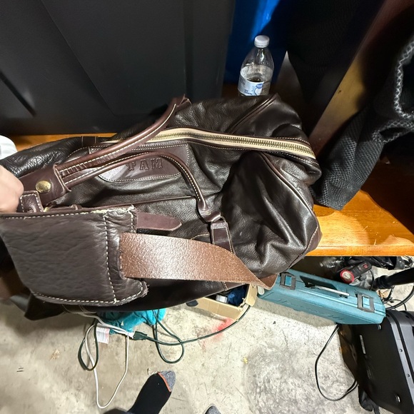 Leather Duffel Bag - Rich Brown South Texas Saddlery brand - Picture 4 of 6